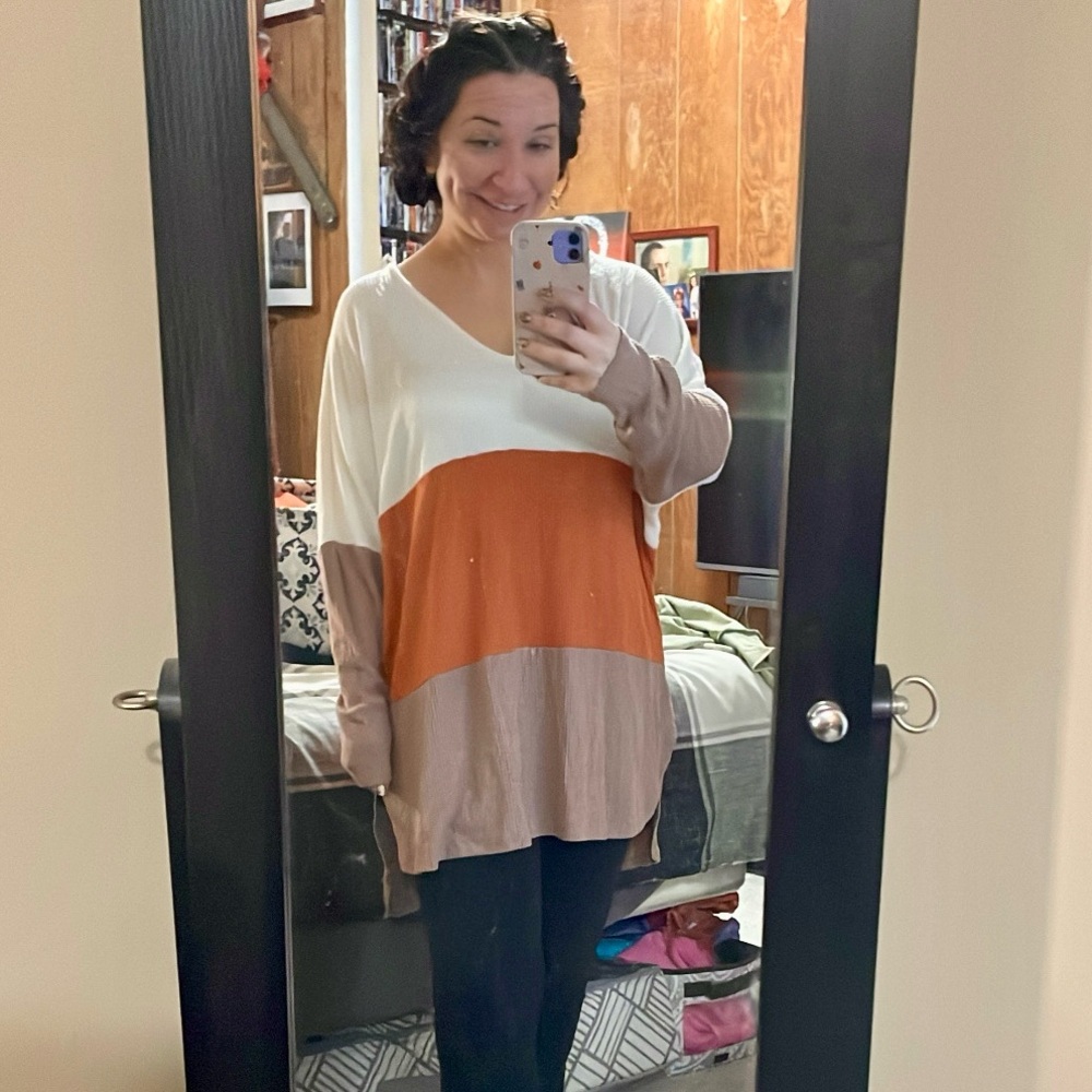 NWOT culture code color block tunic